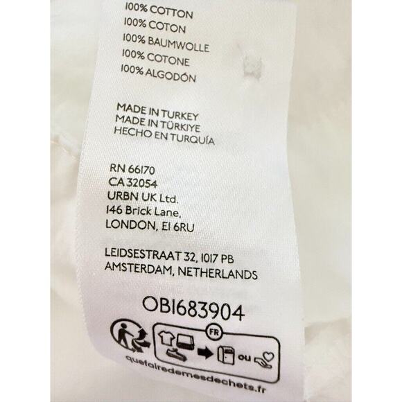 Maeve By Anthropologie Short Sleeve Button Shirt Oversize Small Collared Cotton - Picture 8 of 9